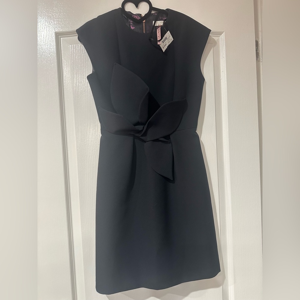 Ted Baker Black Mini Dress with Bow Detail